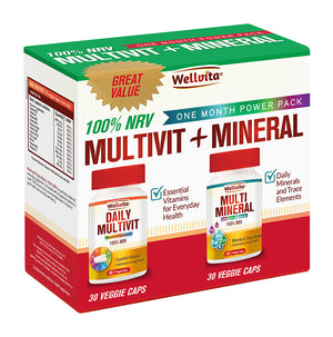 Wellvita 100% NRV Multivit+ Mineral Power Pack