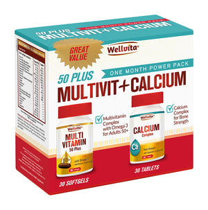 Wellvita 50 Plus Multivit+ Calcium Power Pack