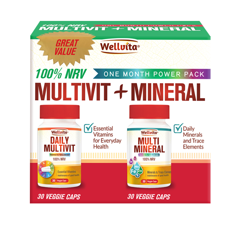 Wellvita 100% NRV Multivit+ Mineral Power Pack