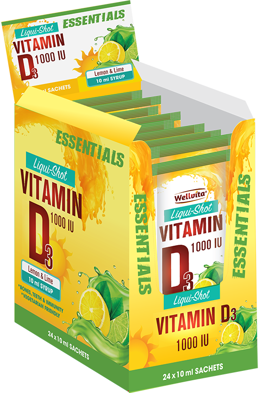 Wellvita Vitamin D3 Liqui-Shot 10ml (sachets)